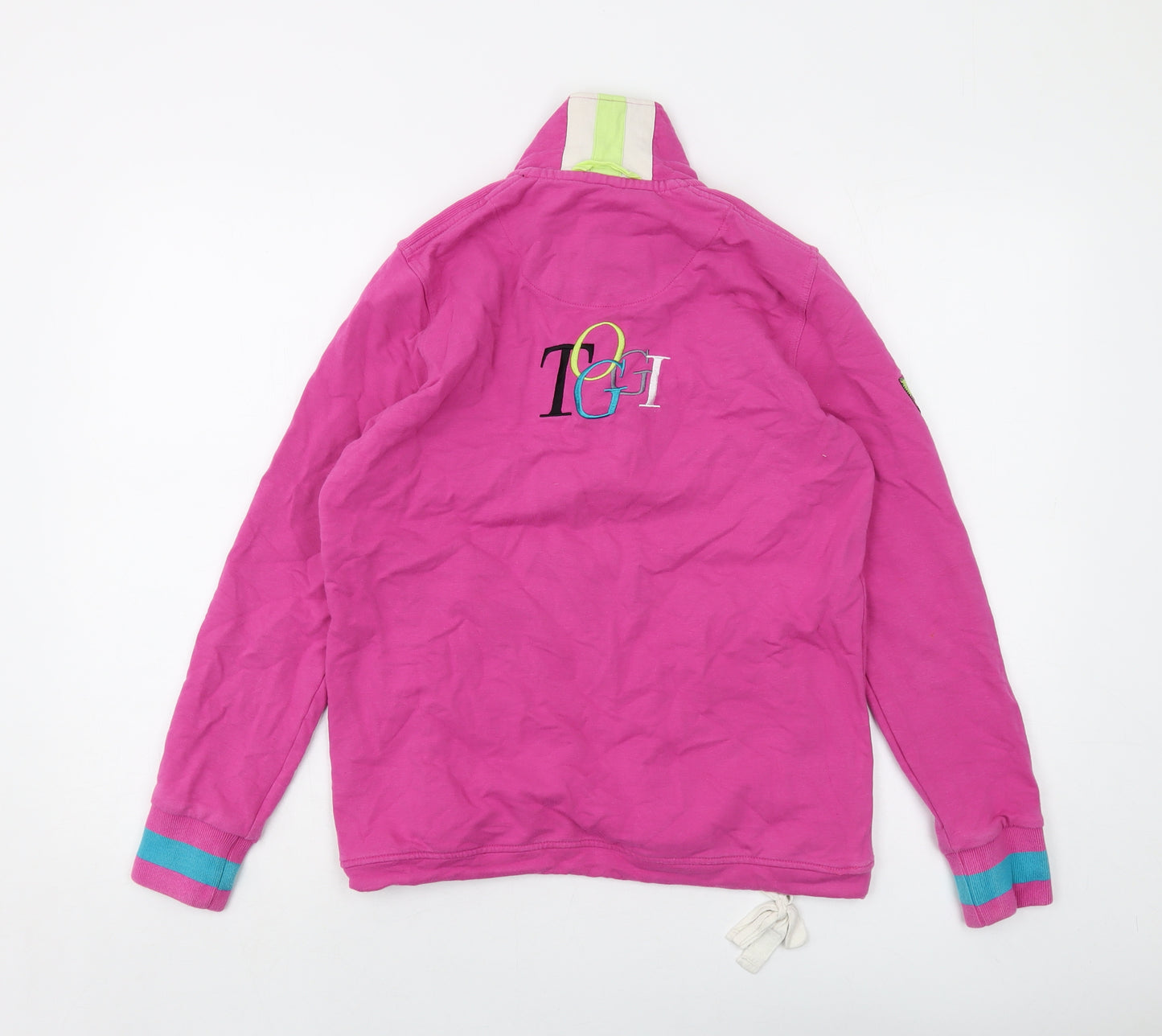 Toggi Womens Pink Cotton Pullover Sweatshirt Size 10 Zip