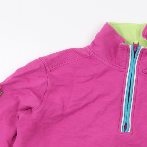 Toggi Womens Pink Cotton Pullover Sweatshirt Size 10 Zip