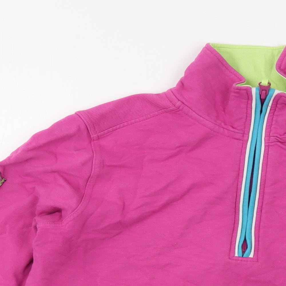Toggi Womens Pink Cotton Pullover Sweatshirt Size 10 Zip