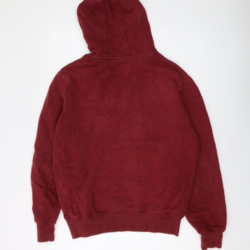 ellesse Mens Red Cotton Pullover Hoodie Size M