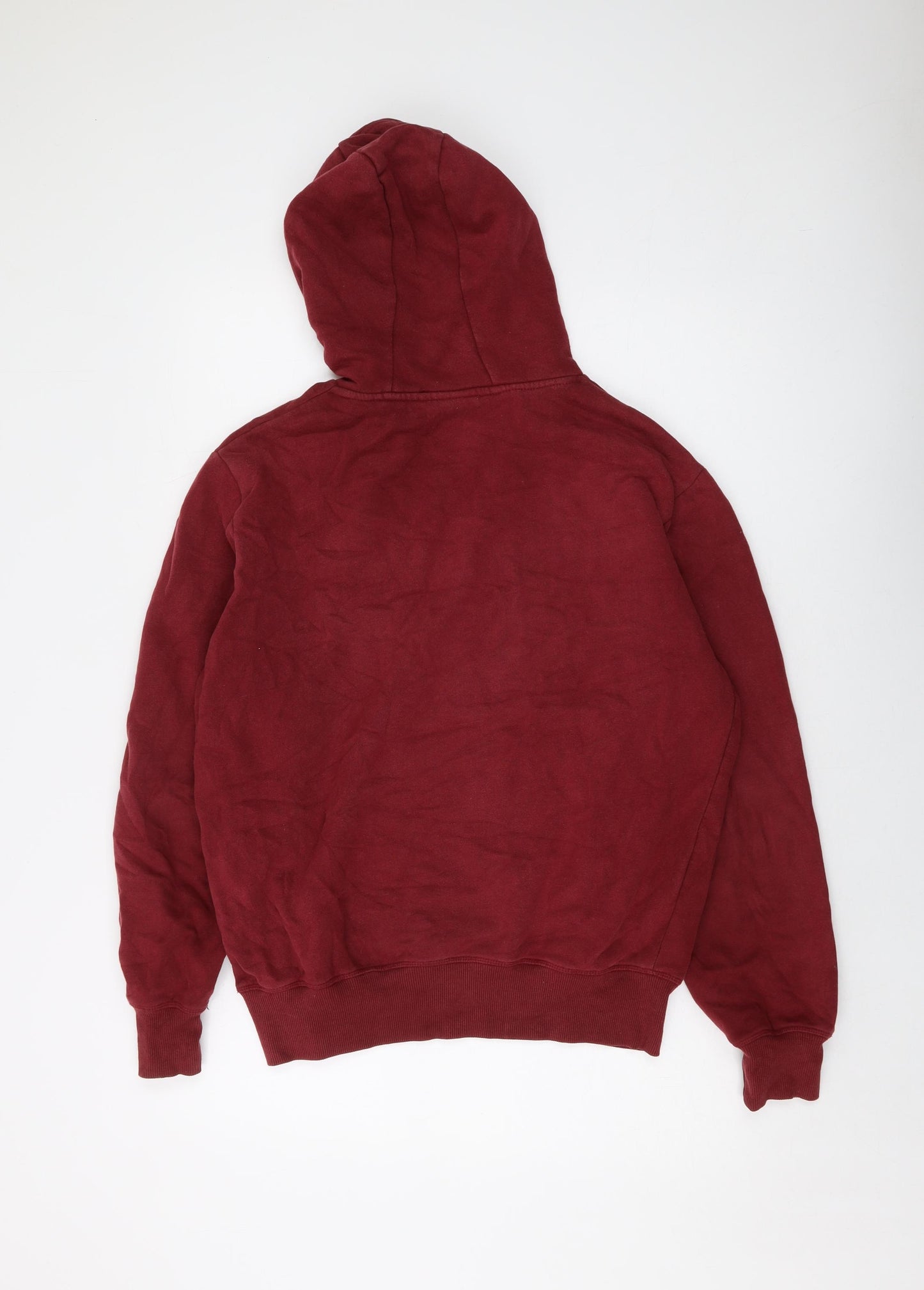 ellesse Mens Red Cotton Pullover Hoodie Size M
