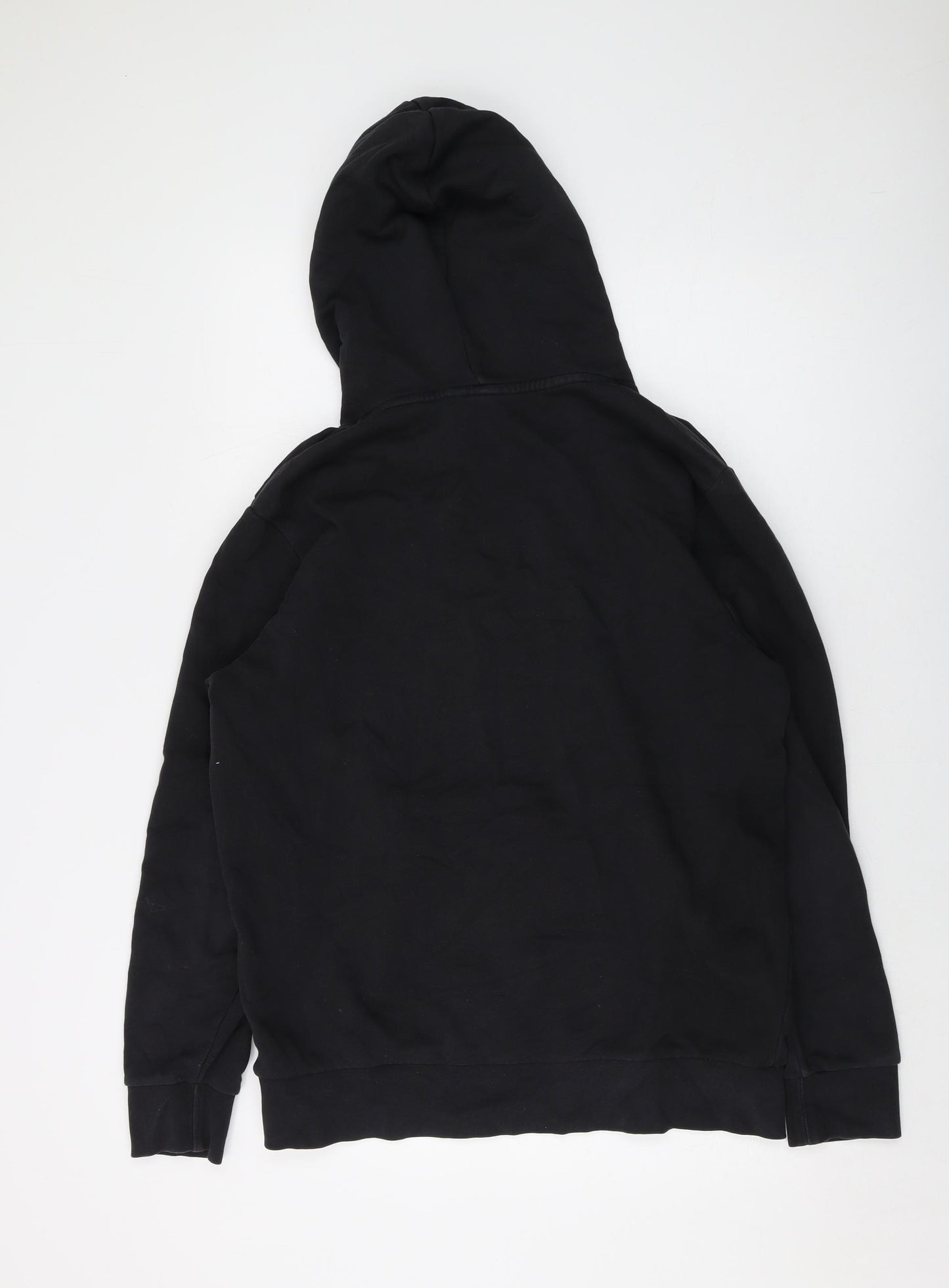 adidas Mens Black Cotton Pullover Hoodie Size L