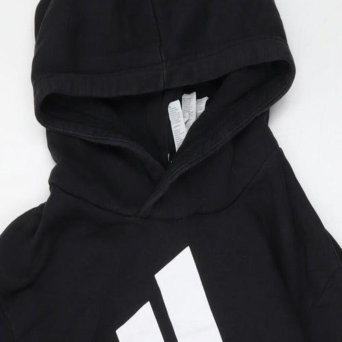 adidas Mens Black Cotton Pullover Hoodie Size L