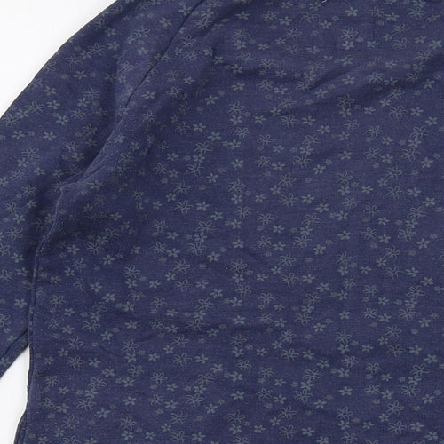 Cameo Rose Womens Blue Geometric Cotton Pullover Sweatshirt Size S Pullover