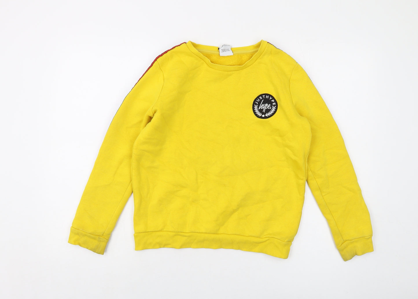 Hype Boys Yellow Cotton Pullover Sweatshirt Size 13 Years Pullover