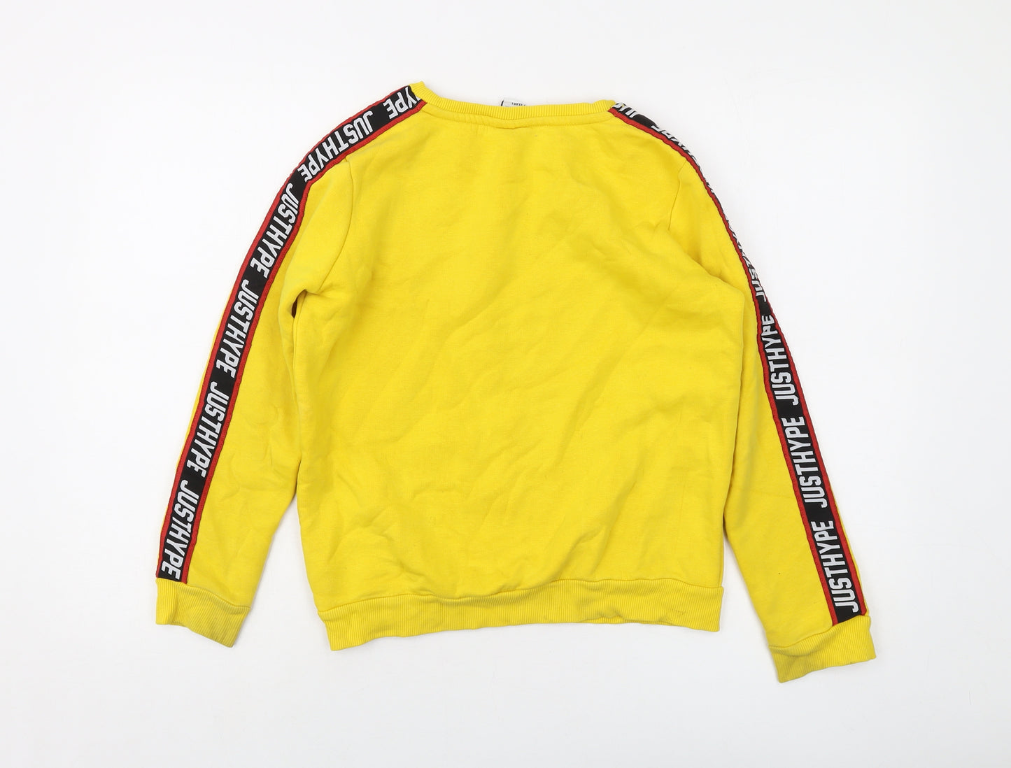 Hype Boys Yellow Cotton Pullover Sweatshirt Size 13 Years Pullover