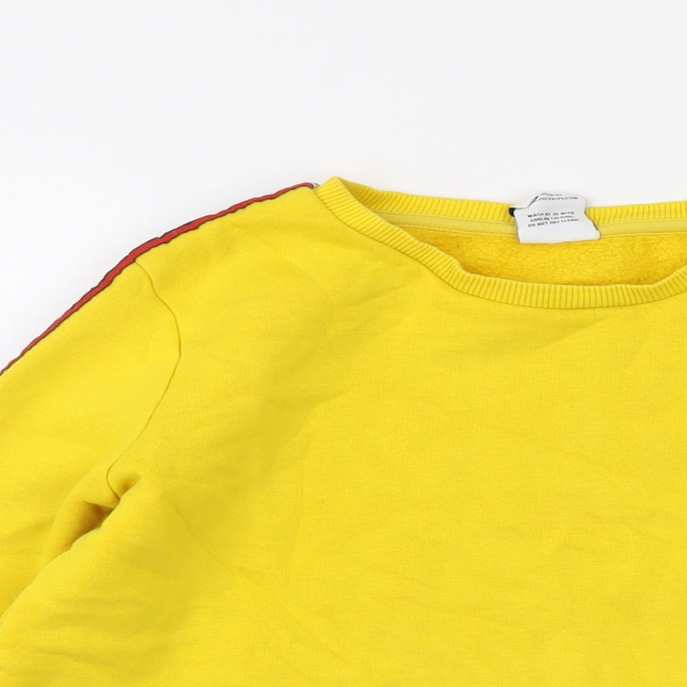 Hype Boys Yellow Cotton Pullover Sweatshirt Size 13 Years Pullover