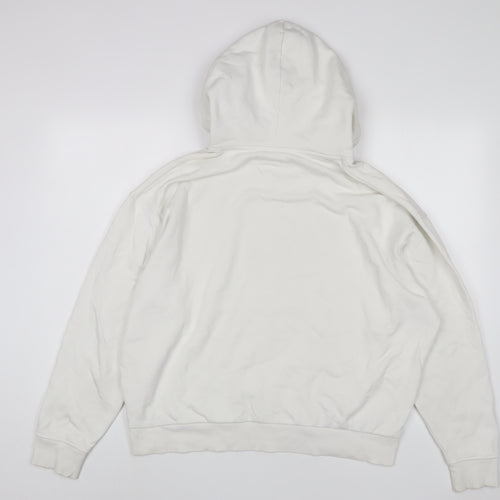 Weekday Womens White Cotton Pullover Hoodie Size S Pullover