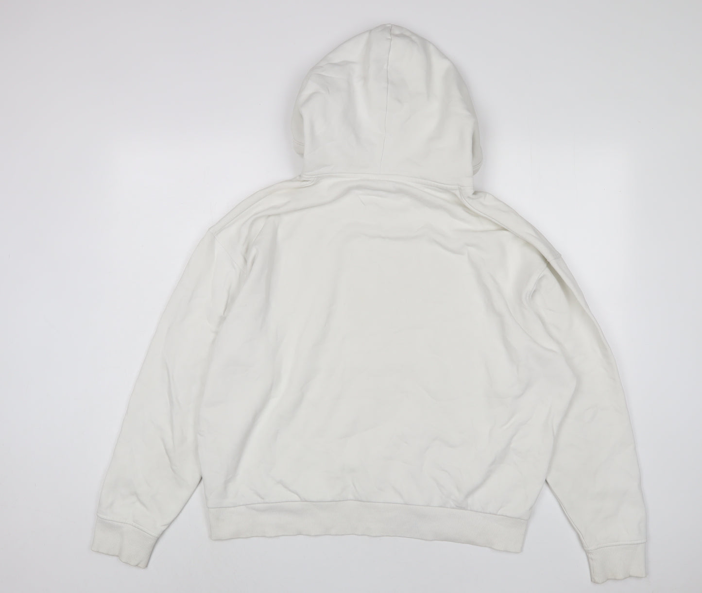 Weekday Womens White Cotton Pullover Hoodie Size S Pullover