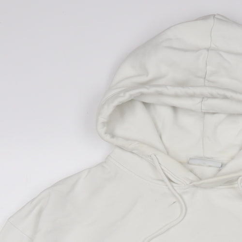 Weekday Womens White Cotton Pullover Hoodie Size S Pullover