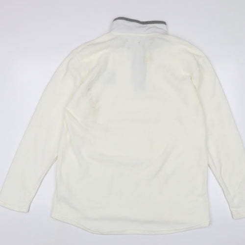 Atlas Mens White Polyester Pullover Sweatshirt Size L