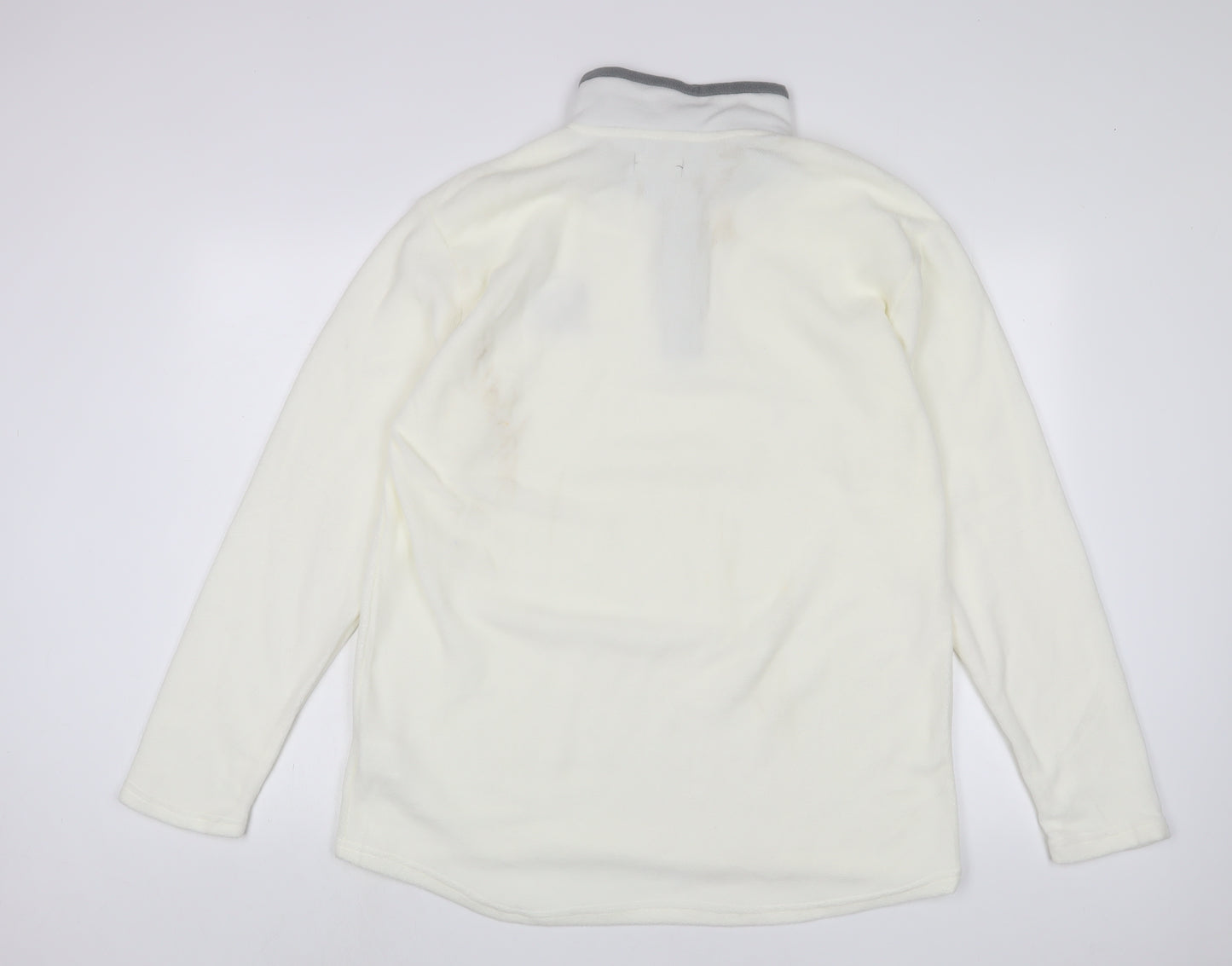Atlas Mens White Polyester Pullover Sweatshirt Size L