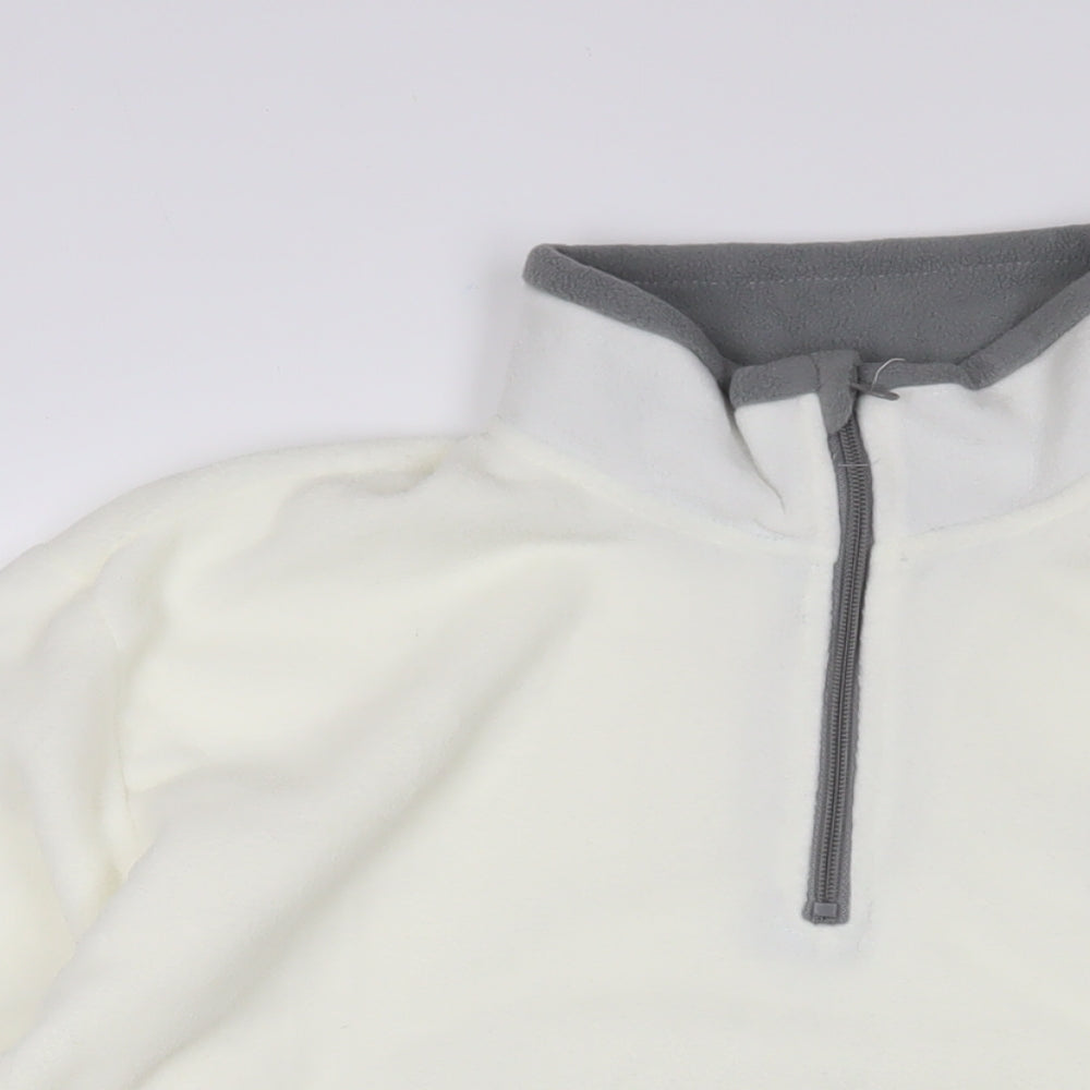 Atlas Mens White Polyester Pullover Sweatshirt Size L