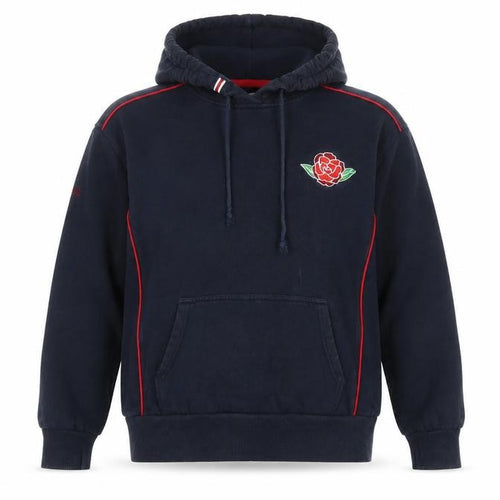 England Womens Blue Cotton Pullover Hoodie Size L Pullover - Logo, Embroidered