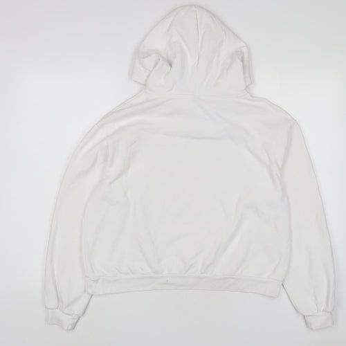 Paramount Womens White Cotton Pullover Hoodie Size L Pullover