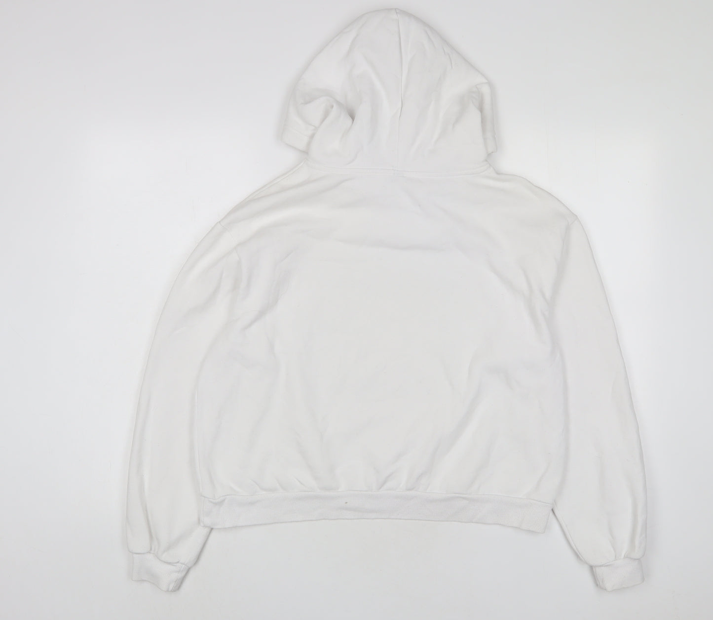 Paramount Womens White Cotton Pullover Hoodie Size L Pullover