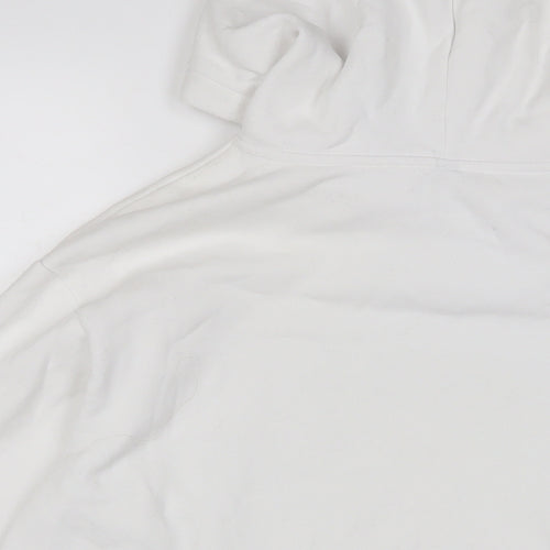 Paramount Womens White Cotton Pullover Hoodie Size L Pullover
