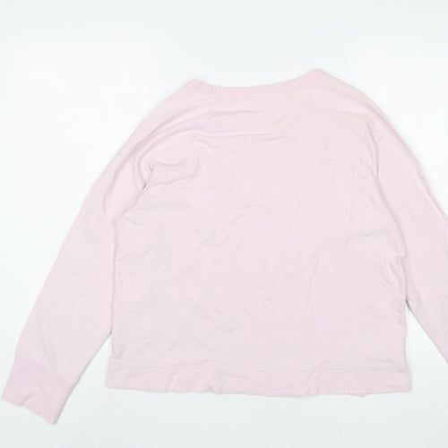 DKNY Womens Pink Cotton Pullover Sweatshirt Size L Pullover