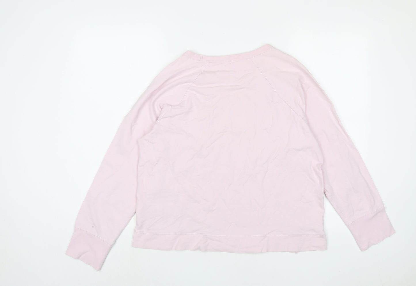 DKNY Womens Pink Cotton Pullover Sweatshirt Size L Pullover