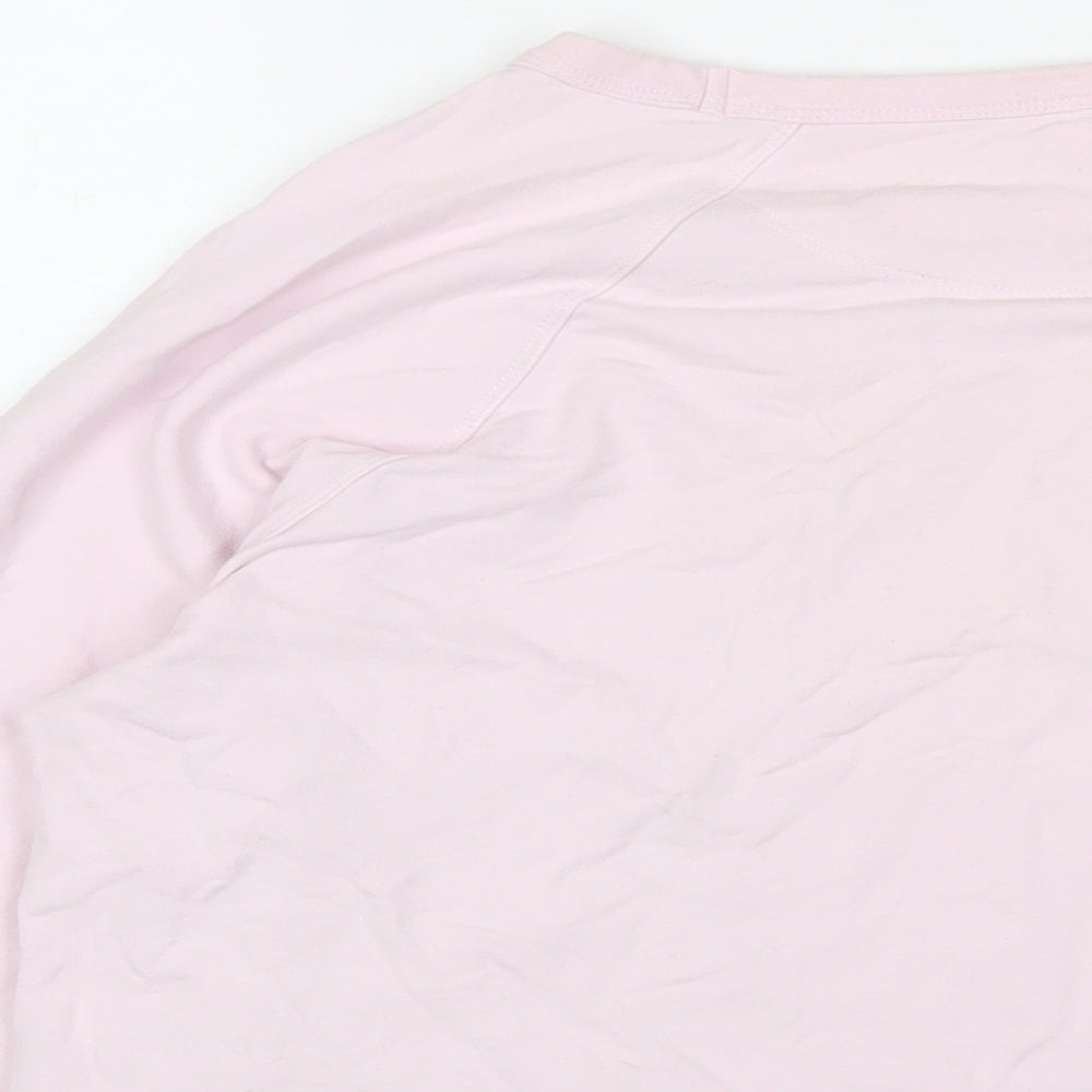 DKNY Womens Pink Cotton Pullover Sweatshirt Size L Pullover