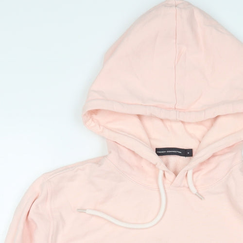 French Connection Womens Pink Cotton Pullover Hoodie Size S Pullover