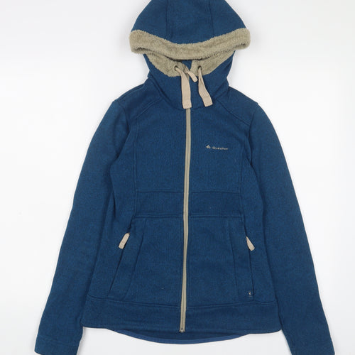 DECATHLON Womens Blue Jacket Size S Zip - Zip Pockets