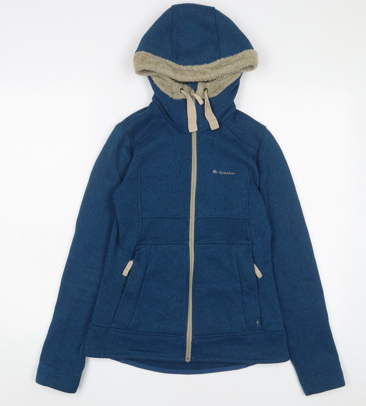 DECATHLON Womens Blue Jacket Size S Zip - Zip Pockets