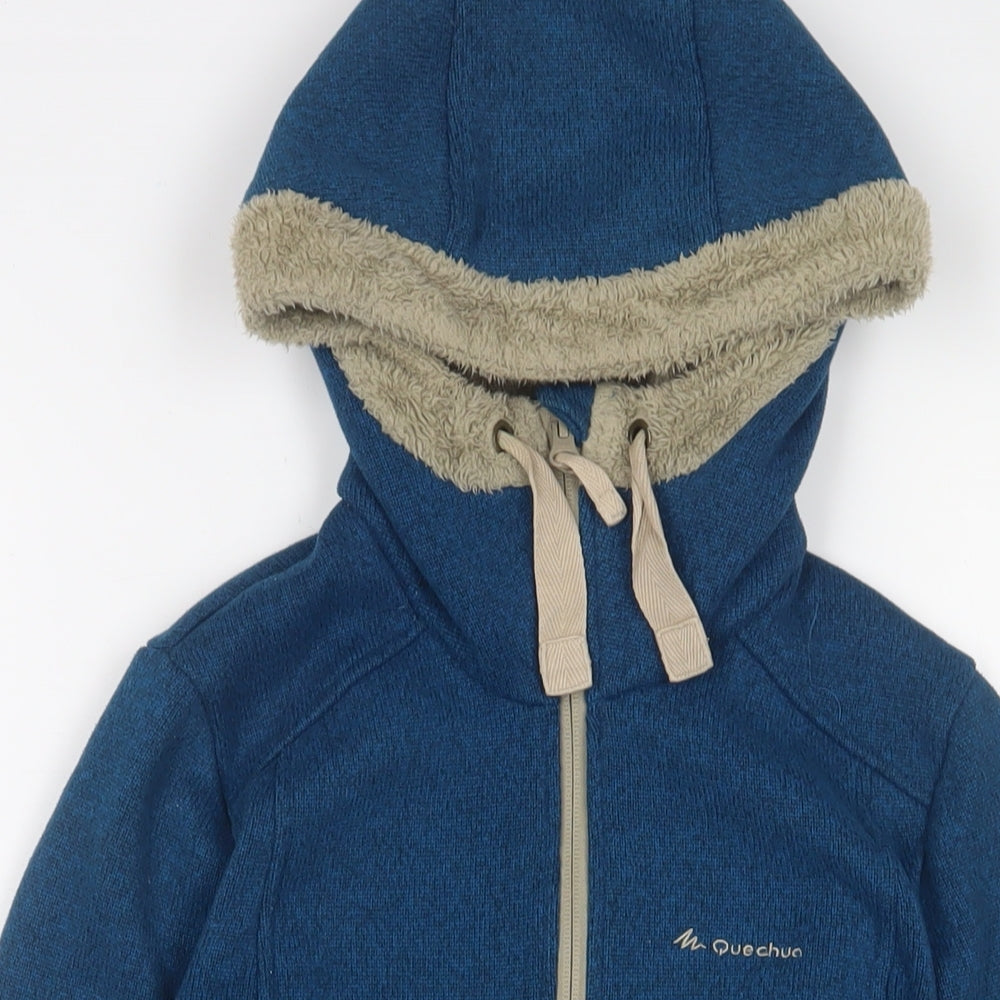 DECATHLON Womens Blue Jacket Size S Zip - Zip Pockets