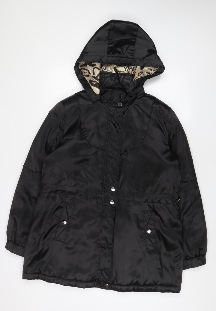 David Barry Womens Black Jacket Coat Size 16 Zip