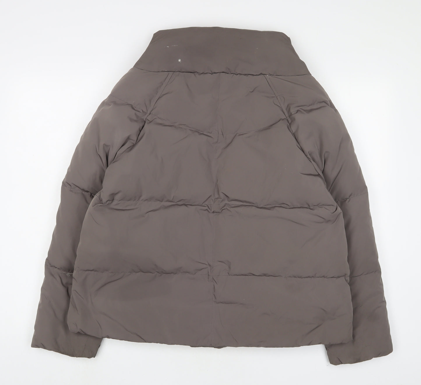 Wrap Womens Brown Puffer Jacket Coat Size 12 Zip