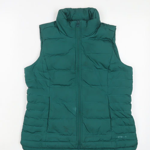 Landsend Womens Green Gilet Jacket Size XS Zip