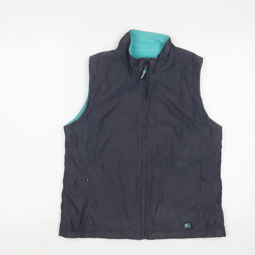Maine Womens Blue Gilet Jacket Size 12 Zip