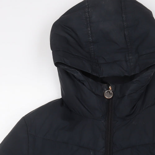 Rohnisch Womens Black Puffer Jacket Coat Size L Zip