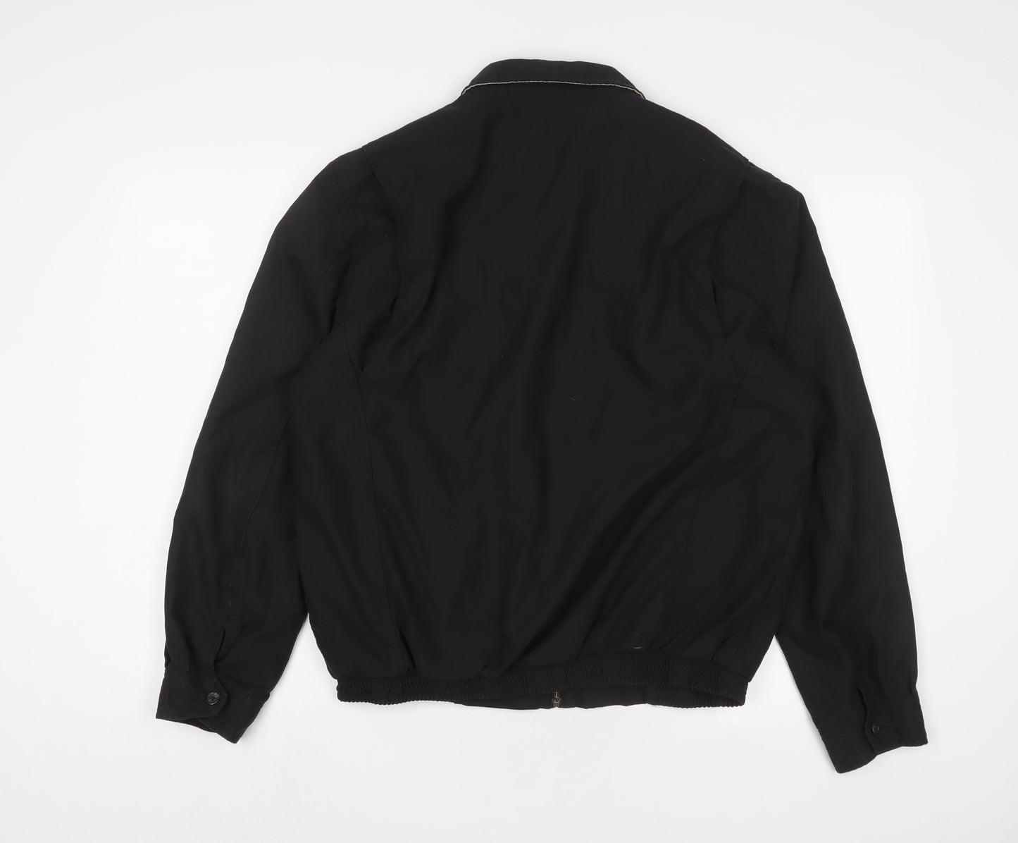 Ralph Lauren Mens Black Jacket Size M Zip - Logo, Embroidered