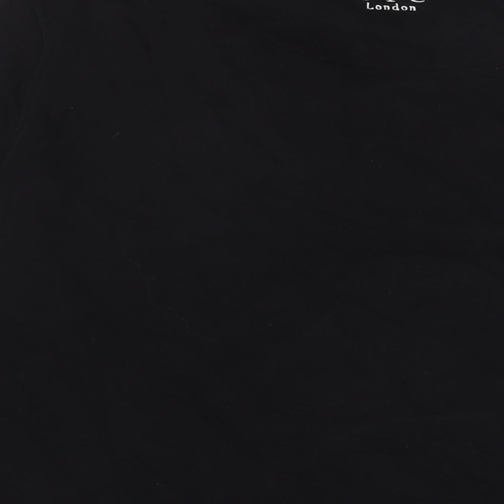 Pre London Mens Black Cotton Pullover Sweatshirt Size L - Logo, Embroidered