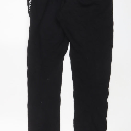 IVY PARK Womens Black Cotton Jogger Trousers Size S L28 in Regular Drawstring - Logo, Embroidered