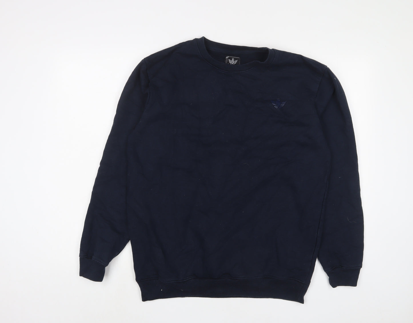Kandor Mens Blue Cotton Pullover Sweatshirt Size XL
