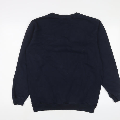 Kandor Mens Blue Cotton Pullover Sweatshirt Size XL