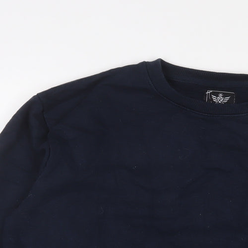 Kandor Mens Blue Cotton Pullover Sweatshirt Size XL