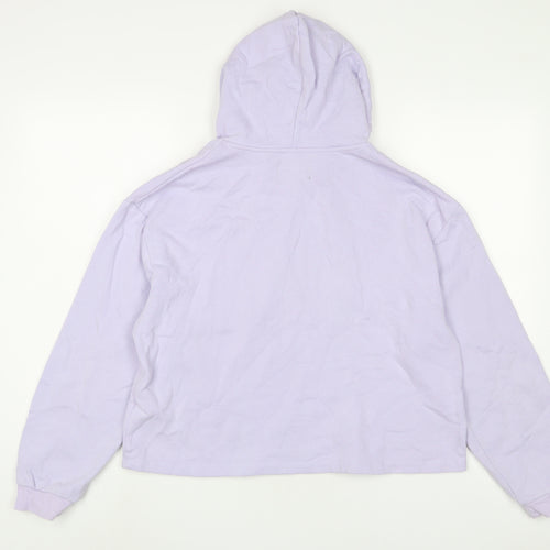 Pieces Womens Purple Cotton Pullover Hoodie Size L Pullover