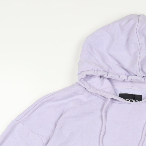 Pieces Womens Purple Cotton Pullover Hoodie Size L Pullover