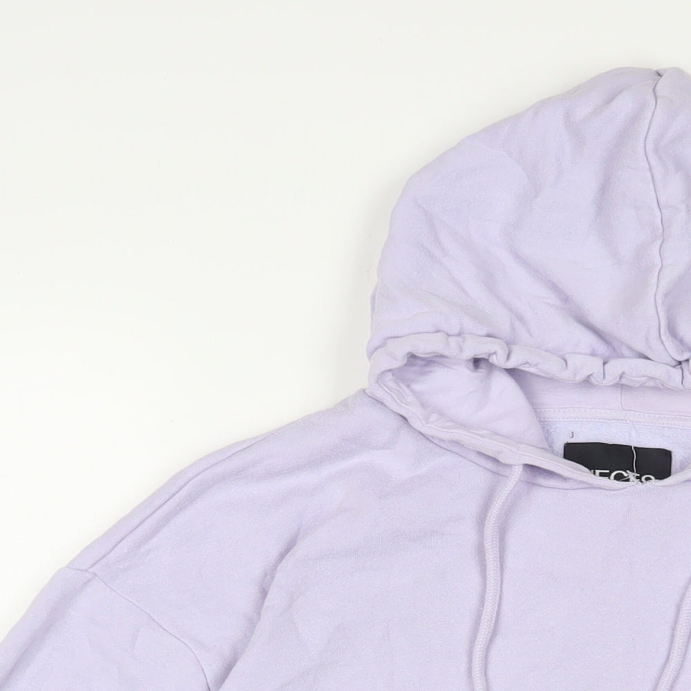 Pieces Womens Purple Cotton Pullover Hoodie Size L Pullover
