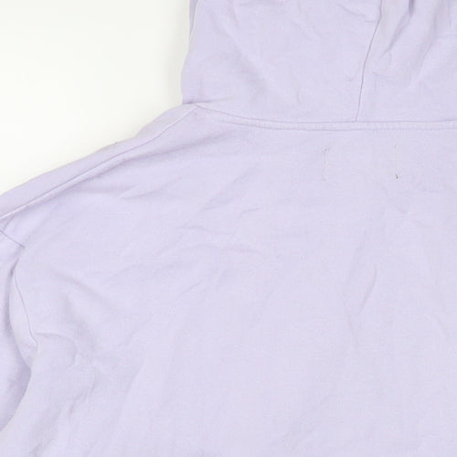 Pieces Womens Purple Cotton Pullover Hoodie Size L Pullover