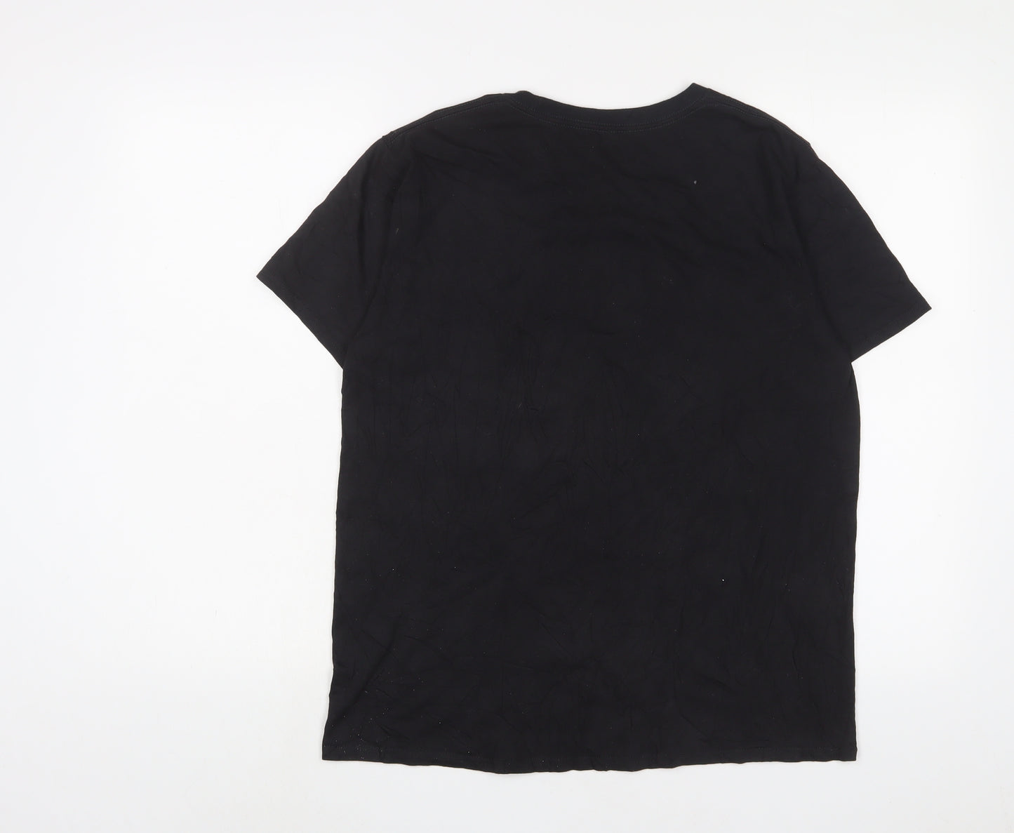 K.I.D Mens Black Cotton T-Shirt Size M Crew Neck