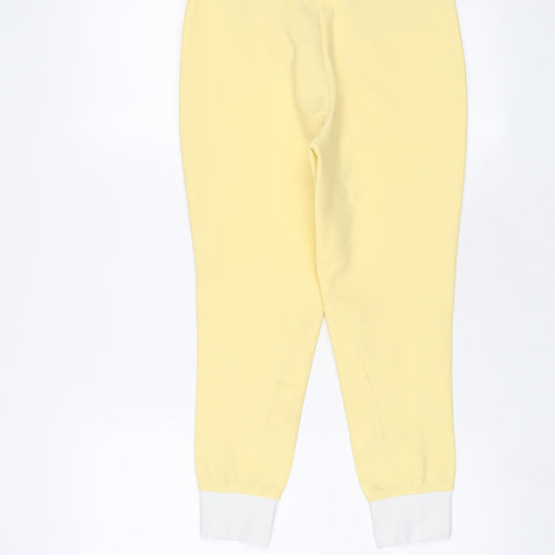 Mrs Candy Womens Yellow Nylon Capri Trousers Size 28 in L22 in Regular Hook & Eye - Horse riding
