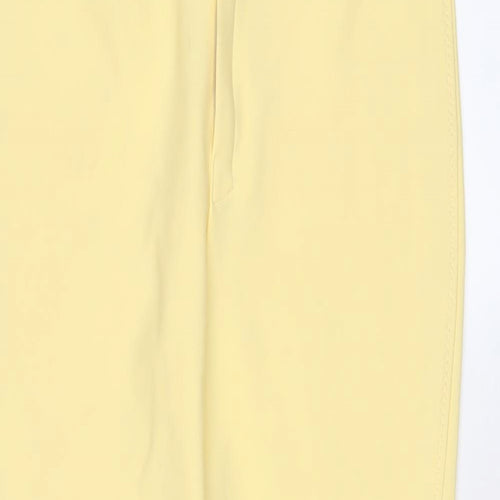 Mrs Candy Womens Yellow Nylon Capri Trousers Size 28 in L22 in Regular Hook & Eye - Horse riding