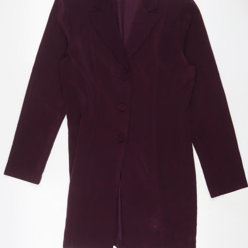 Alyn Paige Womens Purple Jacket Blazer Size S Button