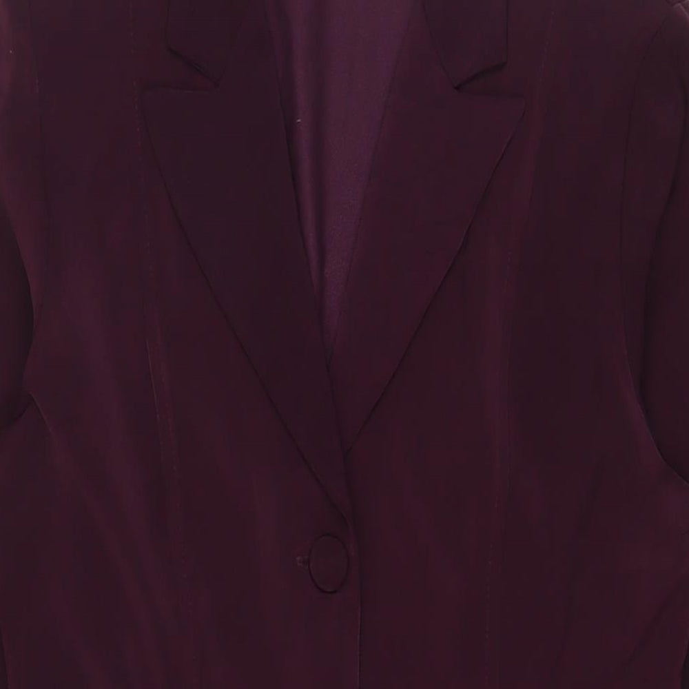 Alyn Paige Womens Purple Jacket Blazer Size S Button