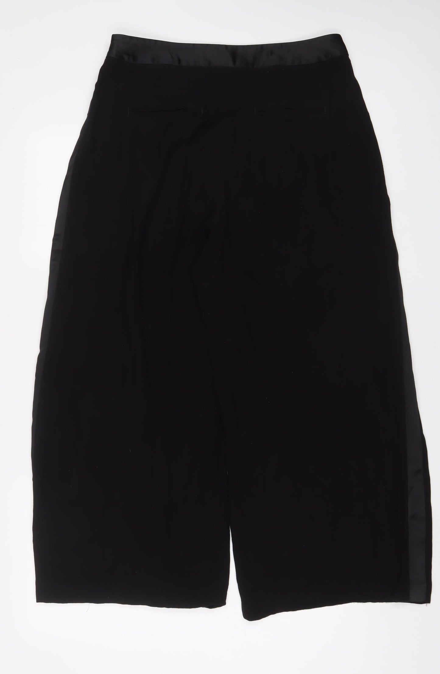 Rue & Femme Womens Black Viscose Trousers Size M L26 in Regular Zip