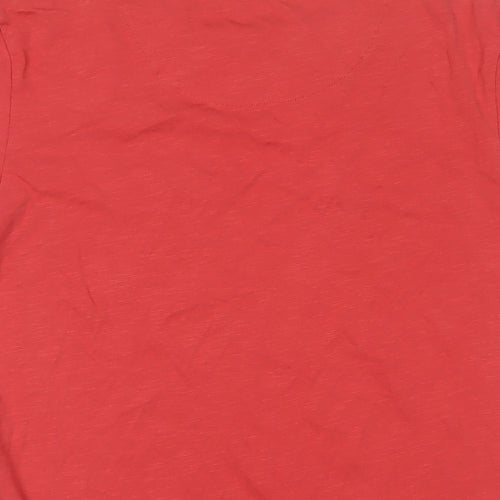 Copenhagen Mens Red Cotton T-Shirt Size S Crew Neck - Logo, Embroidered